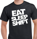 T-Shirt Vneck pour femme eat sleep shift auto
