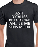 T-Shirt Vneck pour tabarnak humour