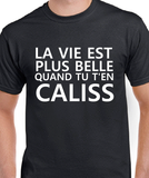 T-Shirt Vneck pour femme t'en caliss humour