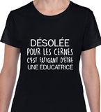 T-Shirt Vneck pour femme éducatrice