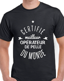 T-Shirt pour homme opérateur pelle