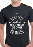 T-Shirt pour homme opérateur grue