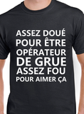 T-Shirt pour homme opérateur grue