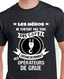 T-Shirt pour homme opérateur grue