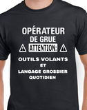 T-Shirt pour homme opérateur grue