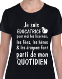 T-Shirt Vneck pour femme éducatrice