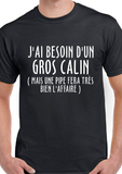 T-Shirt pour homme calin pipe humour