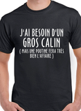 T-Shirt pour homme calin poutine humour