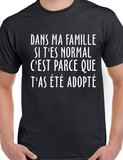 T-Shirt Vneck pour femme adopté humour