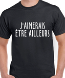 T-Shirt Vneck pour femme ailleurs humour