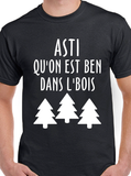 T-Shirt Vneck pour femme bois humour