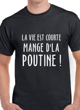 T-Shirt Vneck pour femme poutine humour