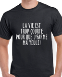 T-Shirt pour homme vie courte humour