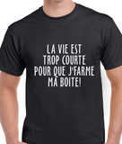 T-Shirt pour homme vie courte humour