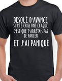 T-shirt pour Femme paniqué humour