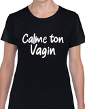 T-Shirt Vneck pour femme vagin humour