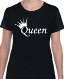 T-Shirt Vneck pour femme queen reine famille humour