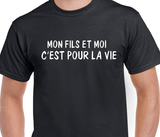 T-Shirt Vneck pour femme fils famille maman mère