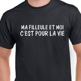 T-Shirt Vneck pour femme filleule marraine famille
