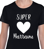 T-Shirt Vneck pour femme marraine famille