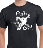 T-Shirt Vneck pour femme fish on fishing pêche