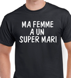 T-Shirt pour Homme super mari couple humour