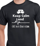 T-Shirt Vneck pour femme keep calm infirmière humour