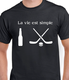 T-Shirt Vneck pour femme vie simple hockey