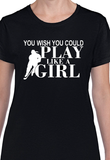 T-Shirt Vneck pour femme hockey play like girl