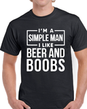 T-Shirt pour Homme simple man bière humour