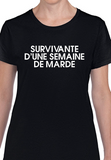 T-Shirt Vneck pour femme survivante humour