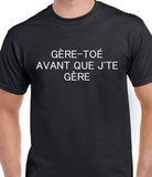 T-shirt pour Femme gère toé humour
