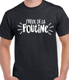 T-Shirt Vneck pour femme poutine humour