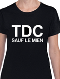 T-Shirt Vneck pour femme tdc humour