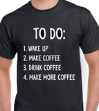 T-Shirt Vneck pour femme coffee café humour