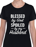 T-Shirt Vneck pour femme husband couple famille