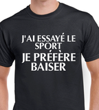 T-shirt pour Femme sport baiser humour