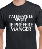 T-Shirt Vneck pour femme sport manger humour