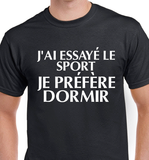 T-Shirt pour Homme sport dormir humour