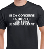 T-Shirt pour Homme bière seins humour
