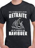 T-Shirt Vneck pour femme retraite navigation bateau