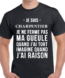 T-Shirt pour Homme charpentier humour