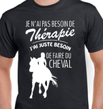 T-shirt pour Femme thérapie cheval horse