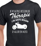 T-Shirt Vneck pour femme thérapie moto bike sport
