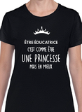 T-Shirt Vneck pour femme éducatrice