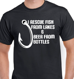 T-shirt men fishing beer