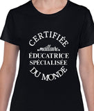 T-shirt vneck femme éducatrice qc fr