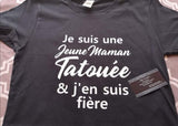 T-shirt femme jeune maman tatouée qc fr