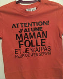 T-shirt vneck women fr qc maman folle