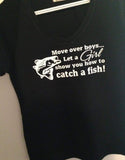 T-shirt vneck women fishing